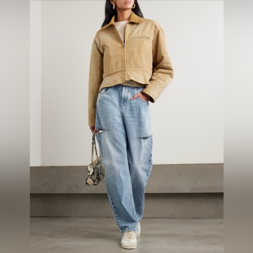 Maison Martin Margiela Slit Cut Out high rise wide leg jeans size 38/1